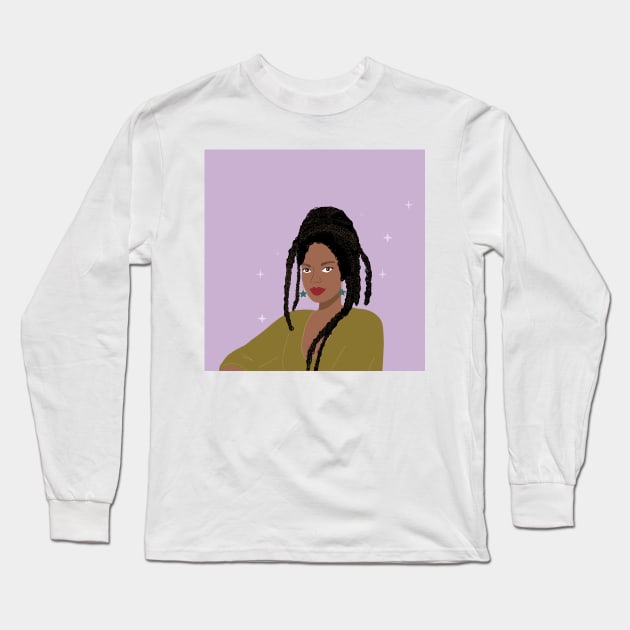 Portrait  of a young pretty woman Long Sleeve T-Shirt by DanielK